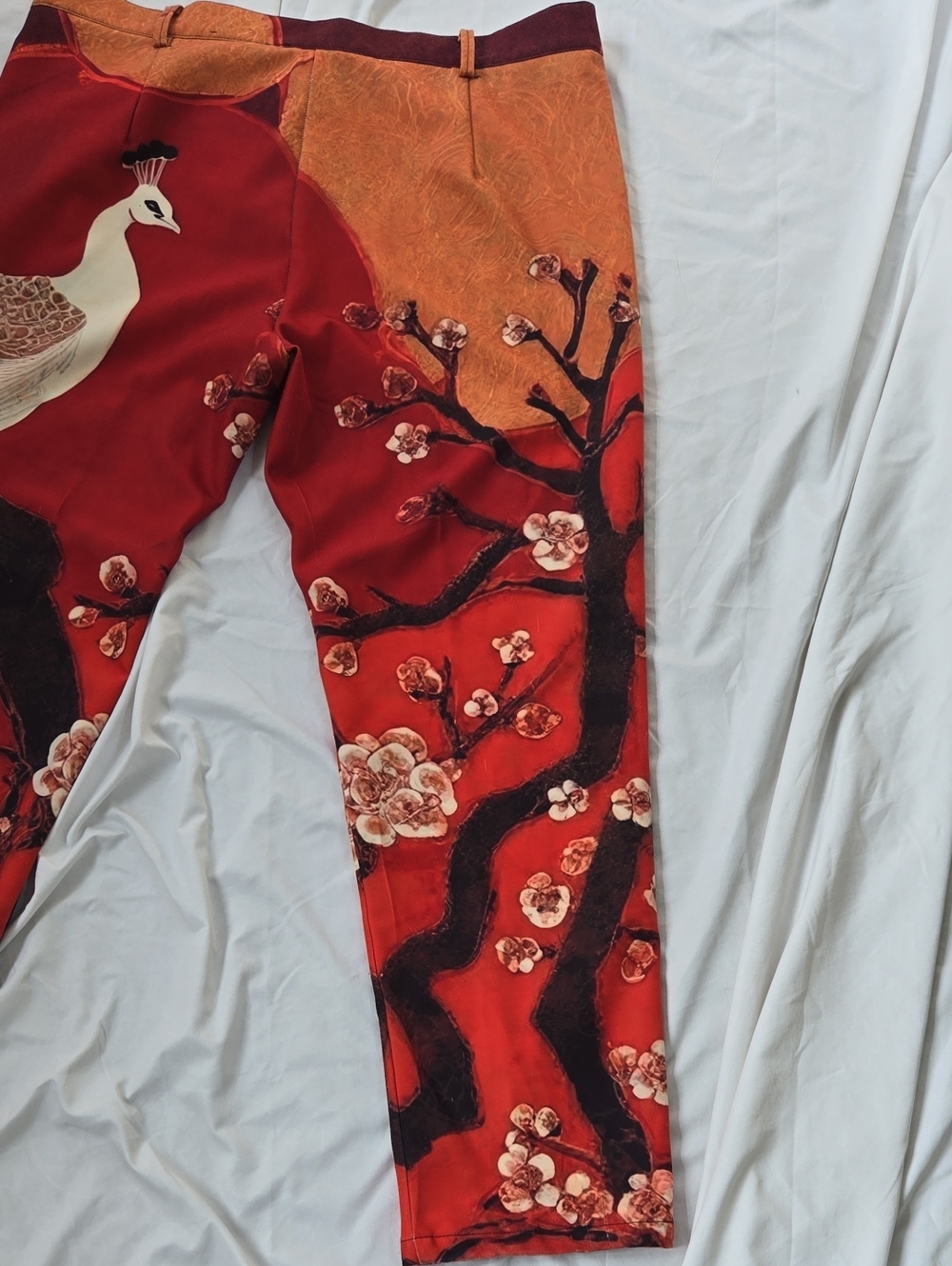 Men's/Unisex Multicolored, Graphics, Peacock, Floral Pants All Over Design - Picture 15 of 16
